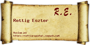 Rettig Eszter névjegykártya